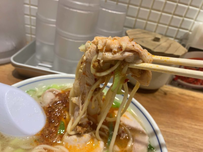 中野「バラそば屋」辛挽肉麺
