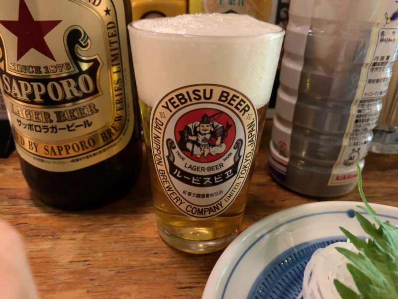 中野「魚屋よ蔵」瓶ビール