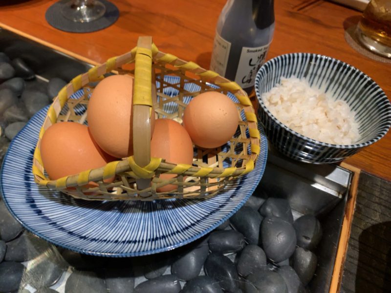 中野「雛家」卵かけ麦ご飯