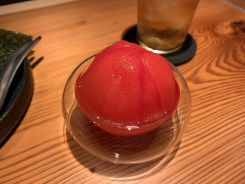 中野「三才（さんさい）」丸ごとトマトのおひたし