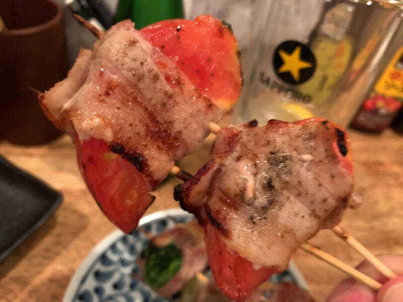 中野「秋元屋」肉巻きトマト