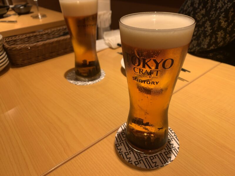 中野「しるひ」生ビール