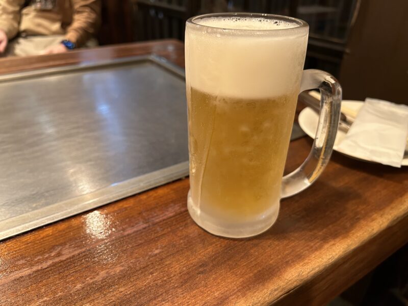 下北沢「広島焼HIROKI」生ビール