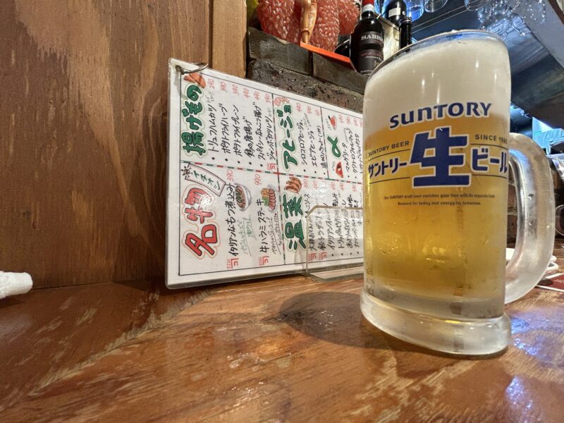 五反田「大衆イタリアン酒場ばくりこ」生ビール