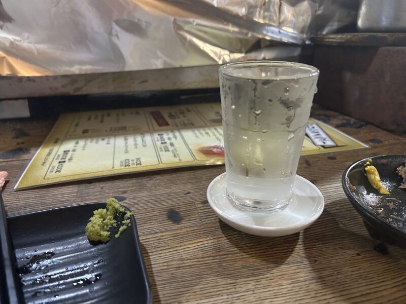 秋葉原「もつ焼き元気本店」日本酒(天風)