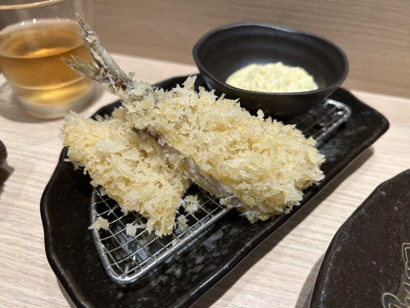 飯田橋「憲進」ホクホク＆レア食感が複雑に絡み合う【アジフライ】