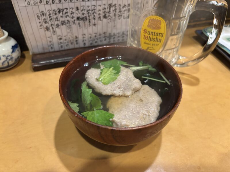 大井町「だるまや」五臓六腑に染み渡る!〆に必食の【つみれ汁】