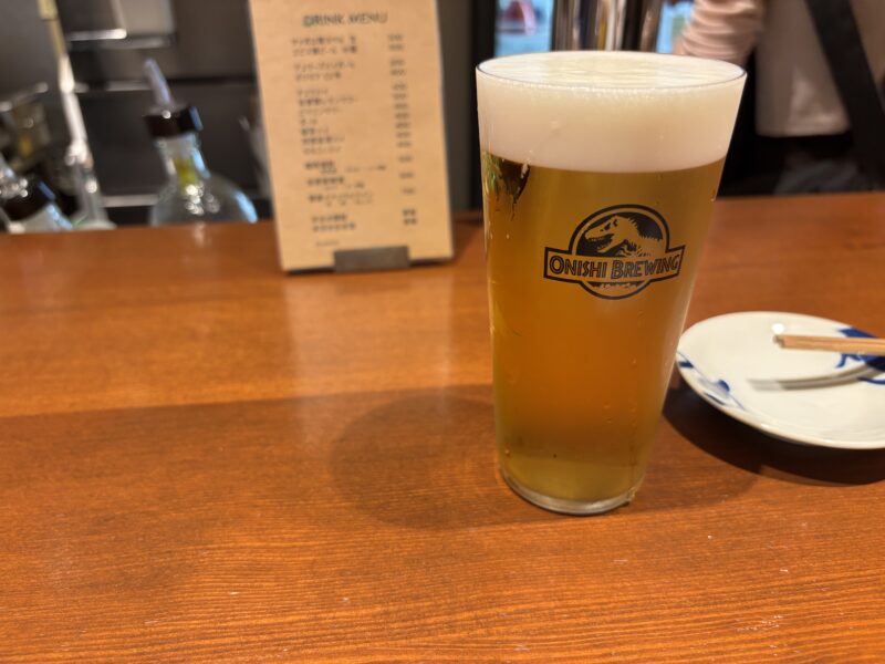 十条「大西酒店」サーバーの清掃が行き届いているのが伝わる“美味しい生ビール”