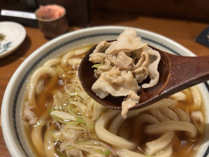 南行徳「肉うどんの戸上家」出汁の味をまとった肉を素直に味わえる肉